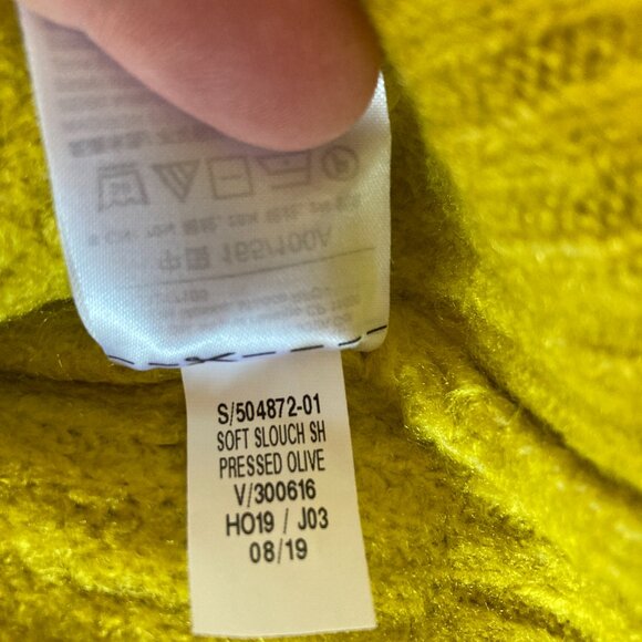 Old Navy Yellow Slouchy Turtleneck Sweater for Women Hi-lo Hem Size Large NWOT! - Picture 4 of 4